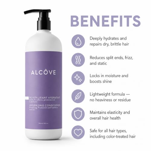 Alcôve Hydrating Sulfate-Free Conditioner with Argan Oil 32oz - Color Safe, Pack of 1
