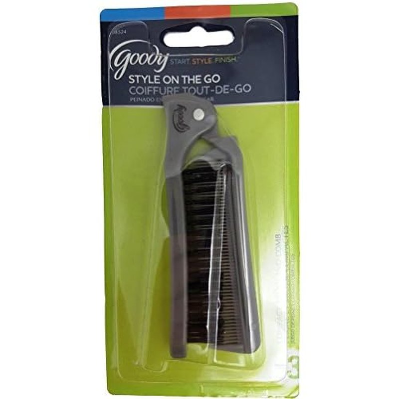 Goody 08524 Style On The Go Compact Brush and Comb Combo (Pack of 2); Maintain Your Look On the Go; Perfect Size for Purse, Pocket or Tote Bag; Measures Approx. 8.25" When Unfolded & 4.5" When Folded