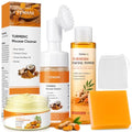 Turmeric Skin Care Set - Soap, Facial Cleanser, Toner & Clay Mask - 4 Packs