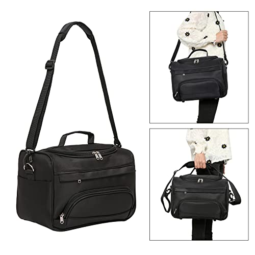 Hairdressing Bag with Shoulder Strap - Black Salon Organizer with YKK Zipper