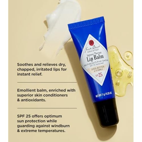 Jack Black Intense Therapy Lip Balm, 0.25-Oz. ? SPF 25 Sun Protection, Lip Moisturizer, Hydrating Lip Balm with SPF, Lip Sunscreen