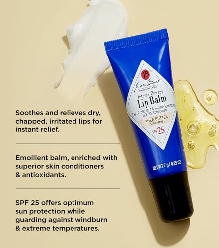 Jack Black Intense Therapy Lip Balm SPF 25 Natural Mint & Shea Butter - Pack of 3