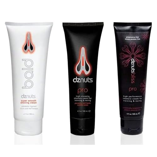 dznuts - Men¡¯s Pro Chamois Cream, Women¡¯s Bliss Chamois Cream, and Bald Super Smooth Shaving Cream - For Saddle Sores, Razor Burns, Ingrown Hairs, and Cuts