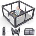 Grobeybees Dark Gray 50x50 Inch Foldable Baby Playpen Travel Yard