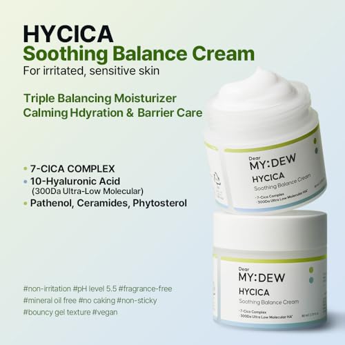 Hydrating Face Moisturizer for Sensitive Skin - Calming, Vegan, Fragrance-Free, 2.7 fl oz