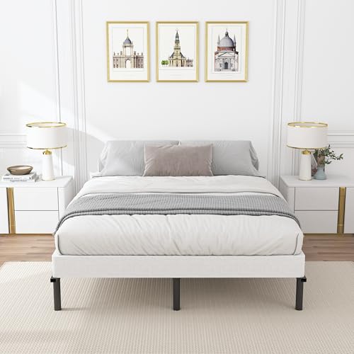 Snaye Low Profile Queen Box Spring 4 Inch Heavy Duty Metal Bed Base, Noise-Free, Easy Assembly