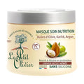 Hydrating Hair Mask for Dry Damaged Hair - Natural Olive Shea Argan Oils - 11.15 oz