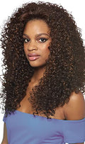 Outre Dominican Curly Synthetic Half Wig - Batik Quick Weave Hair (2 Dark Brown)