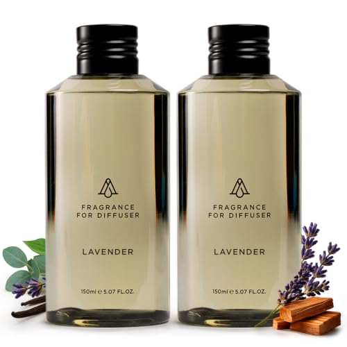 AROMAPLAN Lavender Diffuser Oil 2-Pack – 5.07 Fl Oz Each, Hotel Scent, Pure Fragrance for Waterless & Water-Based Diffusers
