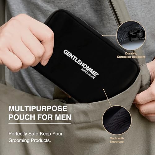 Beard Shampoo & Pouch Kit - Men¡¯s Beard Wash - Hydrate, Cleanse, Soften & Strengthen - For Itchy & Flaky Facial Hair - With Witch Hazel - All Skin & Beard Types - Vegan - Amber Leather Scent - 8oz