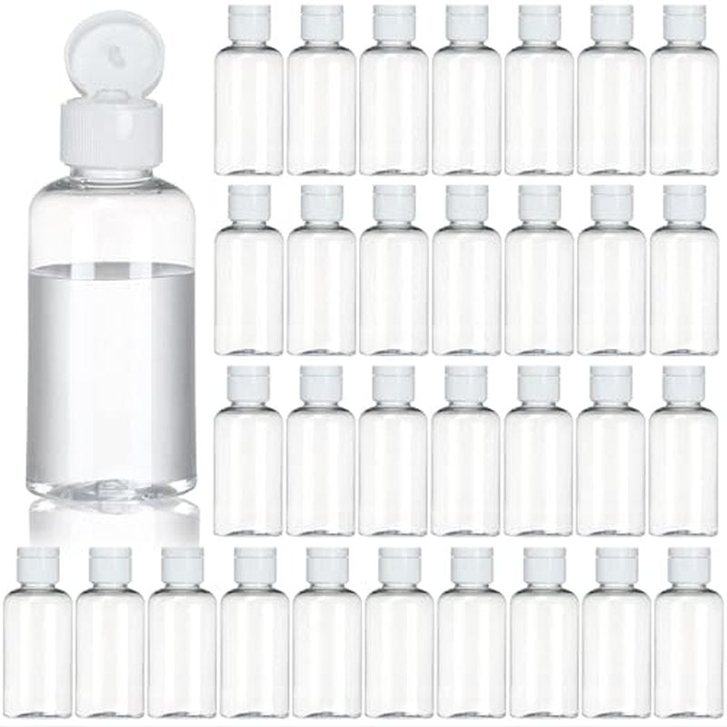 100Pack 1.7oz/50ml Plastic Empty Squeeze Bottles with Flip Cap Hand Sanitizer Bottle small travel Size bottles Refillable Container for Shampoo Lotion Cream Body Soap Baby Shower Wedding Party Favors