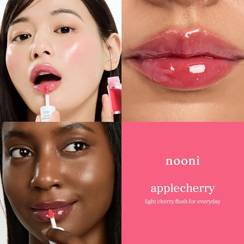 NOONI Lip Oil Duo Set - Red 14 G02 Cherry & G03 Plum - Plumping & Hydrating