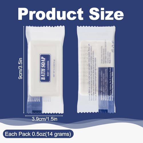 100 Pack Travel Size Bar Soaps - Individually Wrapped Hotel & Travel Essentials