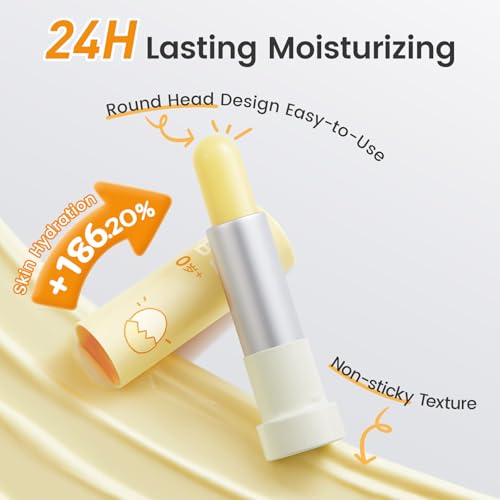 RUNBEN Baby Lip Balm with Egg Yolk Oil, Super Rich Moisturizing Kids Lip Balm, 24H Deep Nourishing, Safe Lip Care for Toddler Chapped Lips, Non-toxic & Fragrance Free, 4.2g