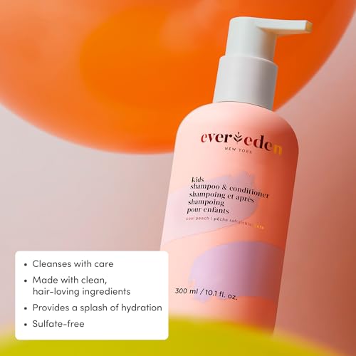Evereden Kids 2-in-1 Detangling Spray & Shampoo - Gentle, Vegan, Dermatologist-Tested