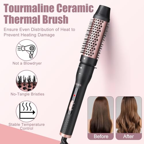 5-in-1 Curling Wand Set with Rose Gold Finish – Versatile Hair Styling Tools
