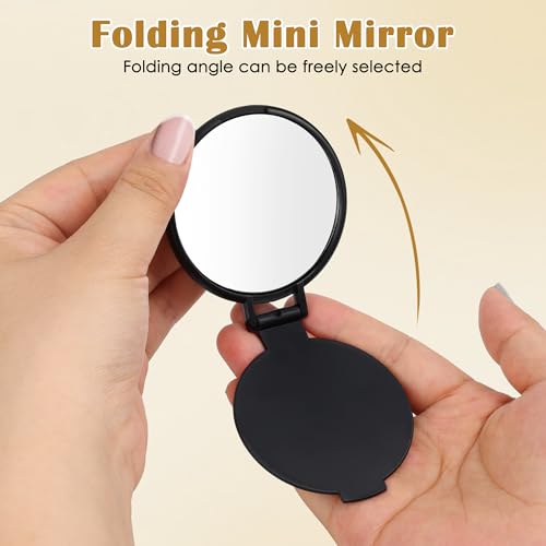 Windspeed 36Pcs Folding Black Compact Mirror Pack 2.4 in Black Mini Pocket Mirror for Purse, Pocket, Small Appreciation Gifts for Women