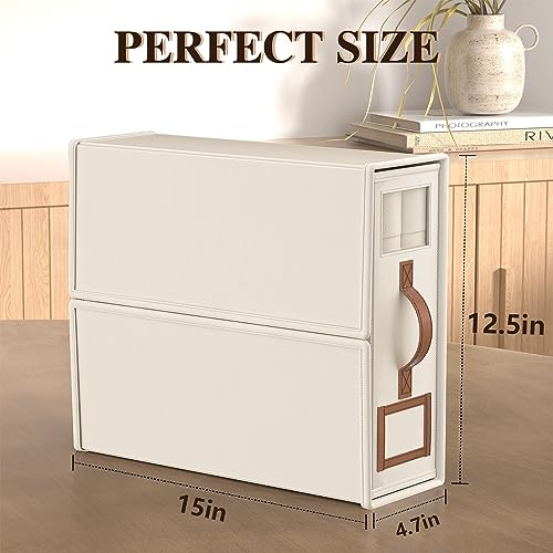 8 Pack Foldable Bed Sheets Organizer Storage Set Beige - King & Queen Size