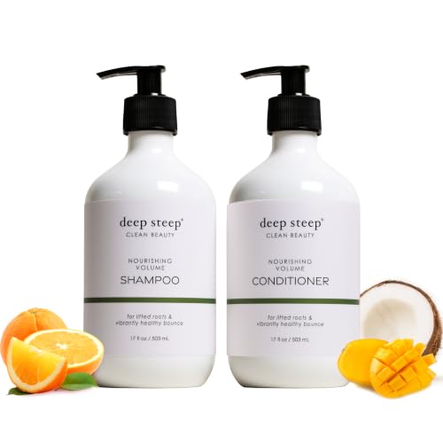 Deep Steep Nourishing Volume Shampoo & Conditioner Set - 20 Fl Oz, Vegan