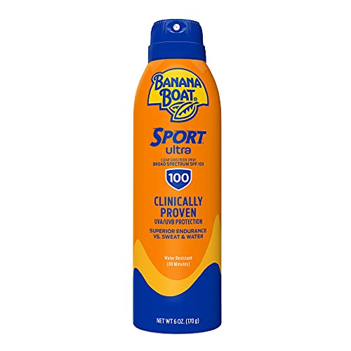 Banana Boat Ultra Defense & Sport Ultra Clear Sunscreen Sprays SPF 100, 6oz | Sunscreen Bundle with Vitamins C & E, Aloe, Water Resistant