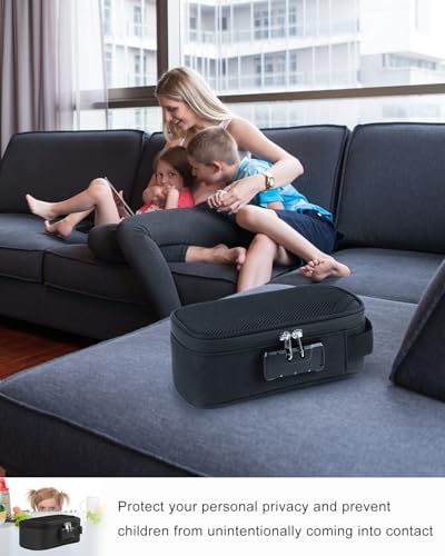 Large Waterproof Smell Proof Storage Pouch with Combination Lock - Travel & Home Organizer