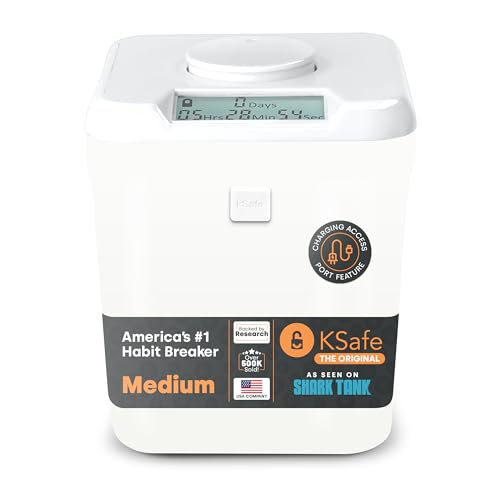 Medium White Locking Time-Delay Container for Habits & Addiction Recovery
