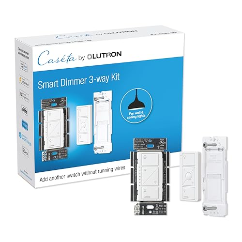Lutron Caseta 3-Way Smart Dimmer Kit with Wireless Remote - White, 1 Pack
