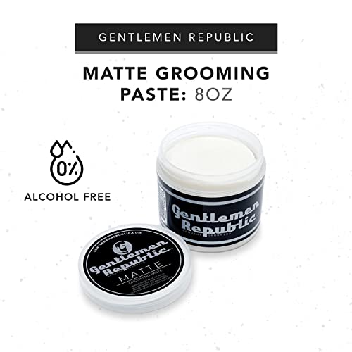 Gentlemen Republic Matte Hair Paste for Men - Water-Based, Strong Hold (4oz)