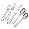 60-Piece Stainless Steel Flatware Set for 12 with Modern Mirror Finish