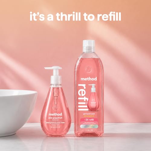 Method Gel Hand Wash Refill Pink Grapefruit 34 fl oz Pack of 4