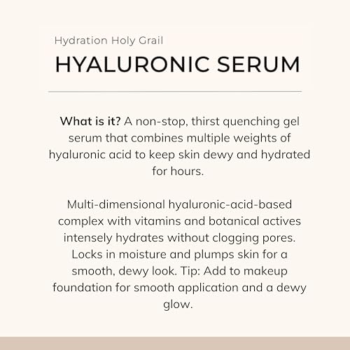 Hyaluronic Serum for Face – Deep Hydrating Anti-Aging Facial Moisturizer 1 oz