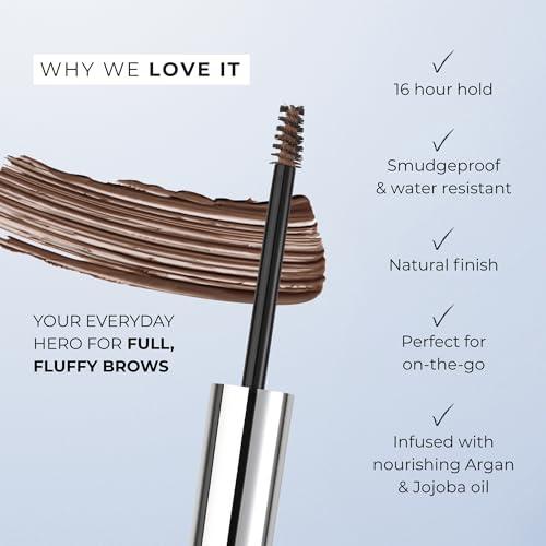 Wunderbrow Fluffy Brow Wax, Vegan and Cruelty-Free Eyebrow Wax With a Waterproof Long Lasting Hold, Enriched with Jojoba and Argan Oil (Taupe-Grey)