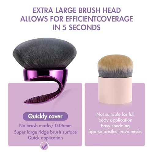 BS-MALL Extra-Large Multi-Purpose Body Brush ? Luxury Travel-Friendly Self Tanning & Loose Powder Makeup Brush with Super Soft Bristles for Daily Use & Even Application