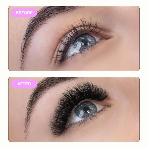 Curacoro Promade 6D Volume Lash Fans - 0.07 D Curl, 13mm, Pack of 480+