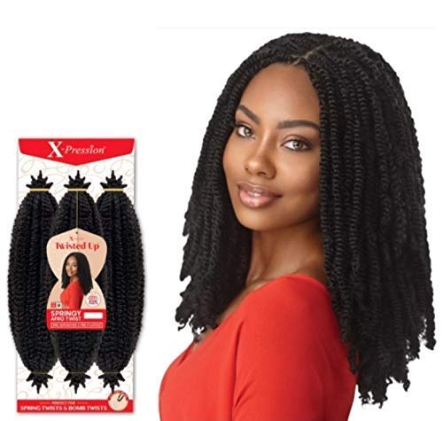 Outre Synthetic Braid 24 Inch Afro Twist Hair 2-Pack - Natural Black