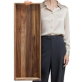 Extra Large Acacia Wood Serving Tray 36 x 12 Inches with Handles - Brown Variation
