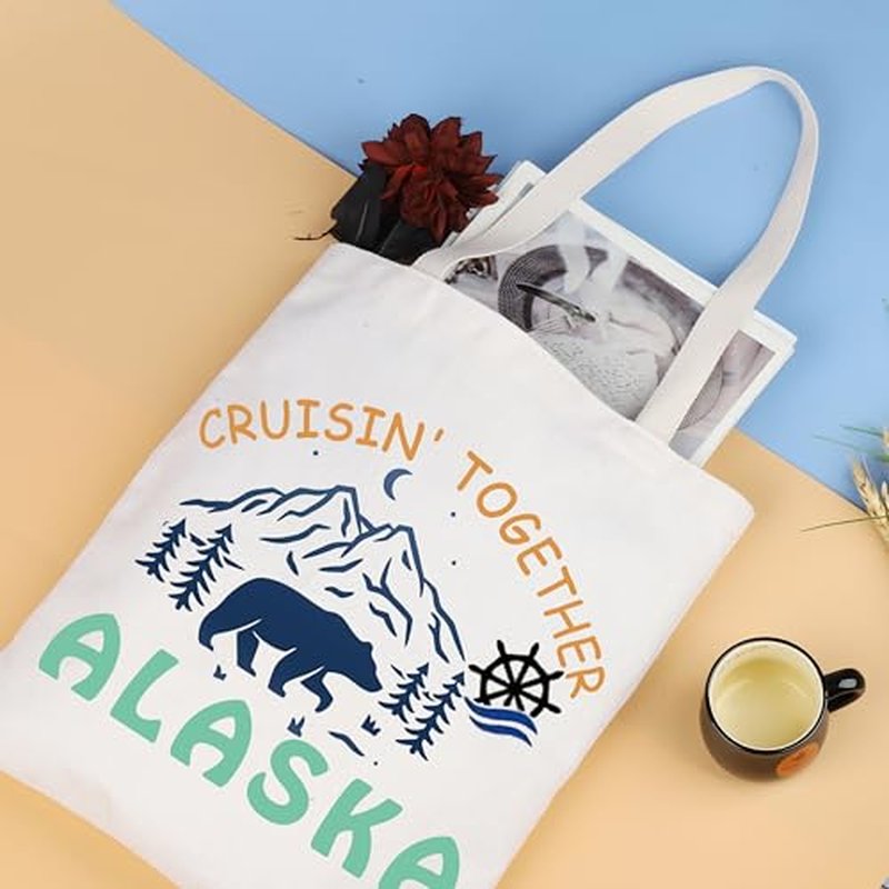 CRUISIN' TOGETHER ALASKA Tote Bag - Family Trip Travel Cosmetic Bag - Alaska Cruise Gift