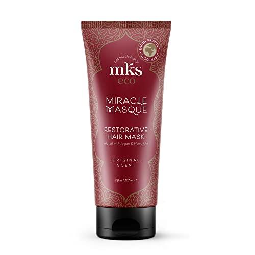 Eco Miracle Hair Mask with Argan & Hemp Oil - Restorative Vegan Hair Treatment, 7 oz