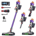 Purple Cordless Vacuum Cleaner for Home 600W Suction 60Min Runtime Light Stick