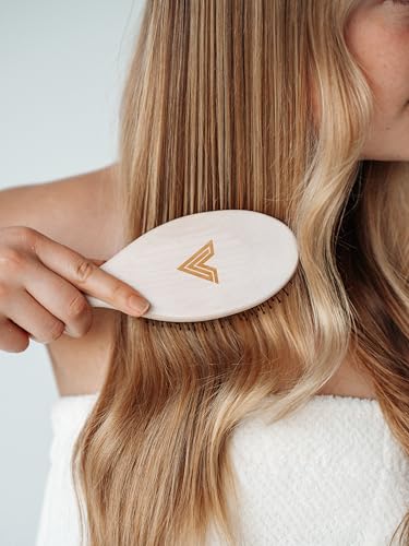 Frizz Control Bamboo Hair Brush for All Hair Types - Detangler & Scalp Care