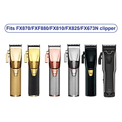 FX603B Black Graphite Fade Replacement Blades compatible with BaBylissPRO Barberology Replacement Clipper fade Blades FX870/FXF880/FX810/FX825/FX673N,2 Pcs