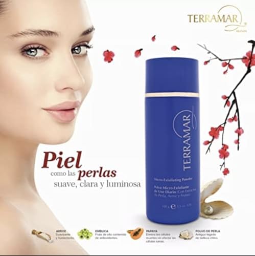 Gentle Daily Exfoliating Powder for Face with Pearl & Rice Extracts - Brighten & Smooth Skin