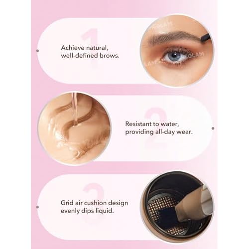 SHEGLAM Brow-Fection Angled Brush & Dip Upgraded Microblading Eyebrow Pen Long Lasting Waterproof Easy To Color-Chocolate