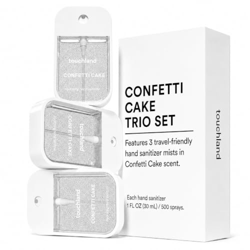 Touchland Confetti Cake Hydrating Hand Sanitizer Spray - 3 Pack Travel Size - Confetti Cake Trio