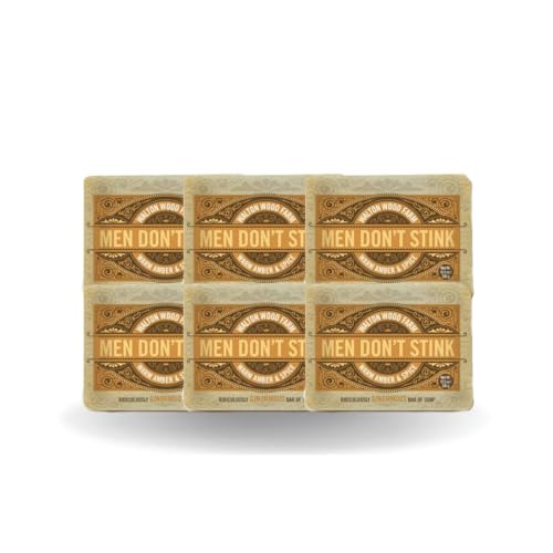 Walton Wood Farm, 10.5 oz Soap: (Men Don't Stink: Warm Amber & Spice, 6 Pack)