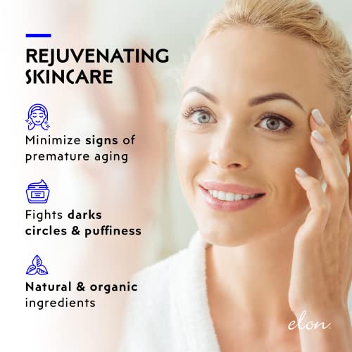 Elon Youth Under Eye Gel ? Hyaluronic Acid Gel w/MSM, Plant Stem Cells - Anti Aging to Fight Dark Circles? Under Eye Puffiness Reducer? For All Skin Types, No Fragrance or Parabens (1oz/30ml)