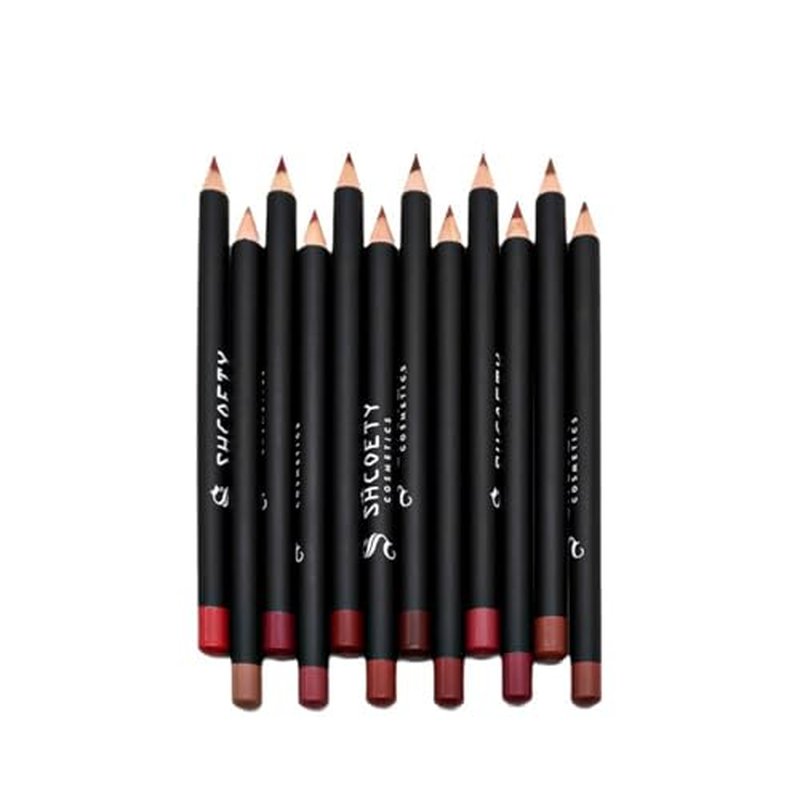 12 Colors Matte Lip Liner Set,Premium Waterproof Smooth Lip Pencils,Long Lasting Nude Liner Lipstick for Defining & Filling Lips