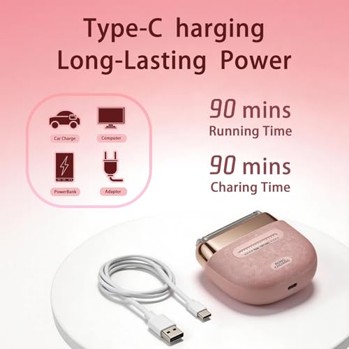 Rechargeable Women's Electric Razor Shaver Trimmer Travel Cordless Wet & Dry