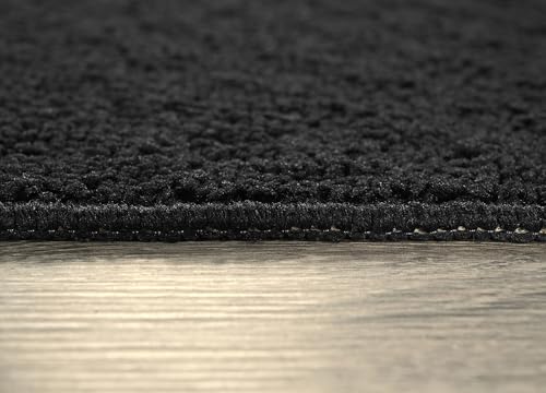 Garland Rug Town Square Black 8x10 Non-Slip Area Rug for Living Rooms & Hallways - Variation of Black / 8' x 10'