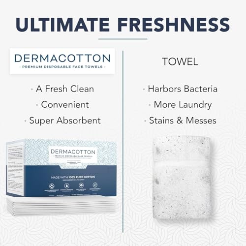 Disposable Face Towels - 240 Count, 100% Cotton, Hypoallergenic, Pack of 1